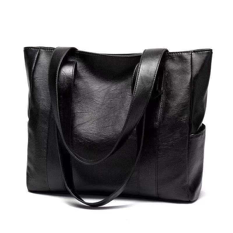 Bolso Shopper Grande Piel Negro  | Bolsos Mujer Accesorios Bolsos