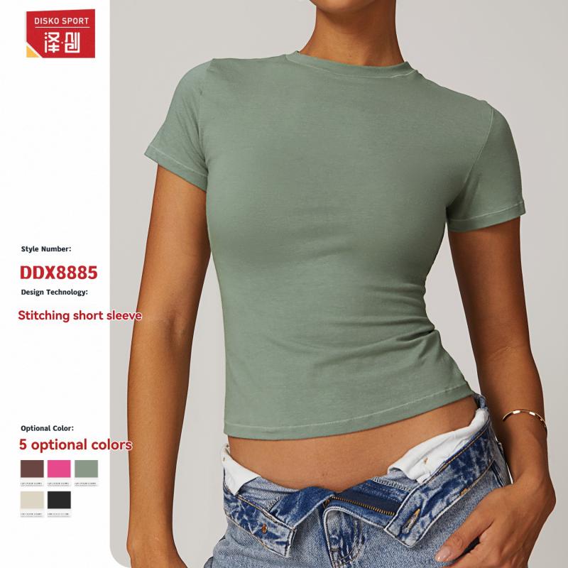 Camiseta Manga Corta Cuello Redondo  | Camisetas Mujer Camisetas Camisetas