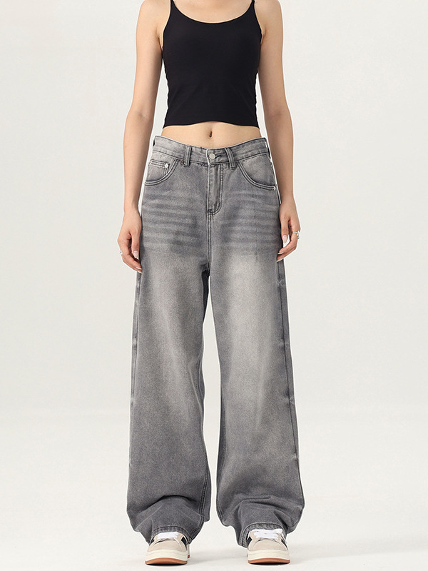 Jeans Baggy  | Jeans Mujer Jeans Gris oscuro