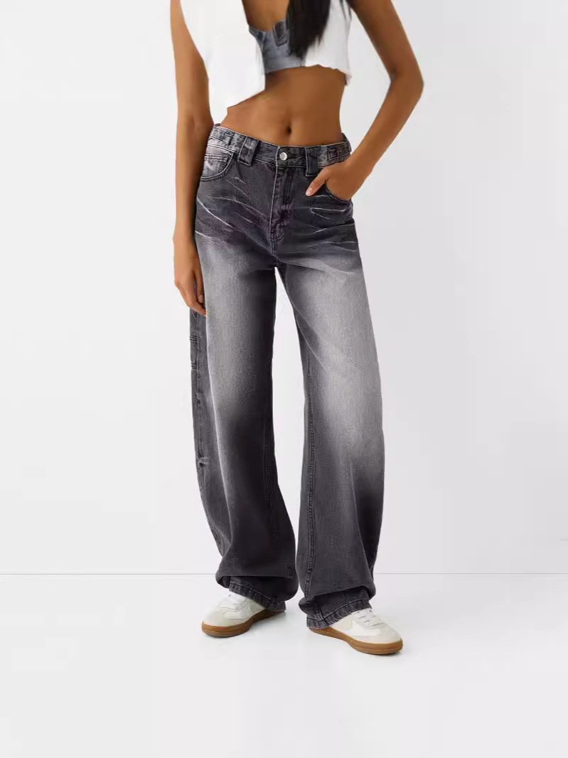 Jeans Baggy Low Waist  | Jeans Mujer Jeans Gris