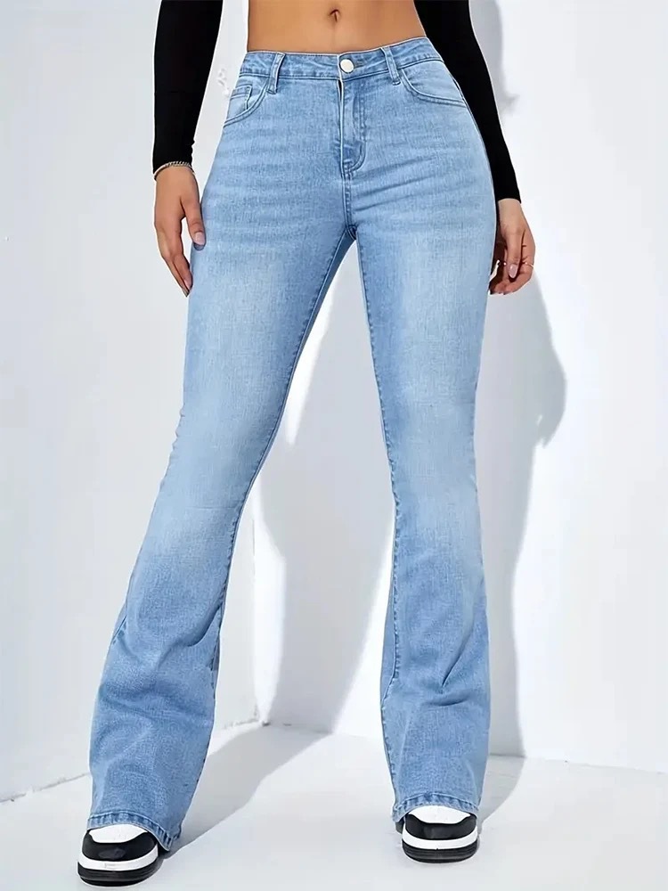 Jeans Flare  | Jeans Mujer Jeans Azul claro