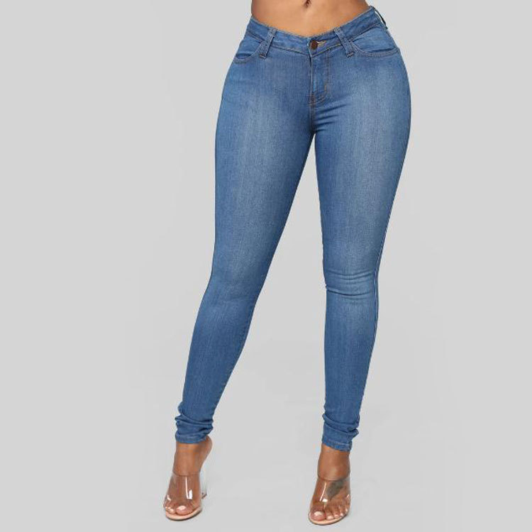 Jeans Skinny Push Up  | Jeans Mujer Jeans Azul lavado