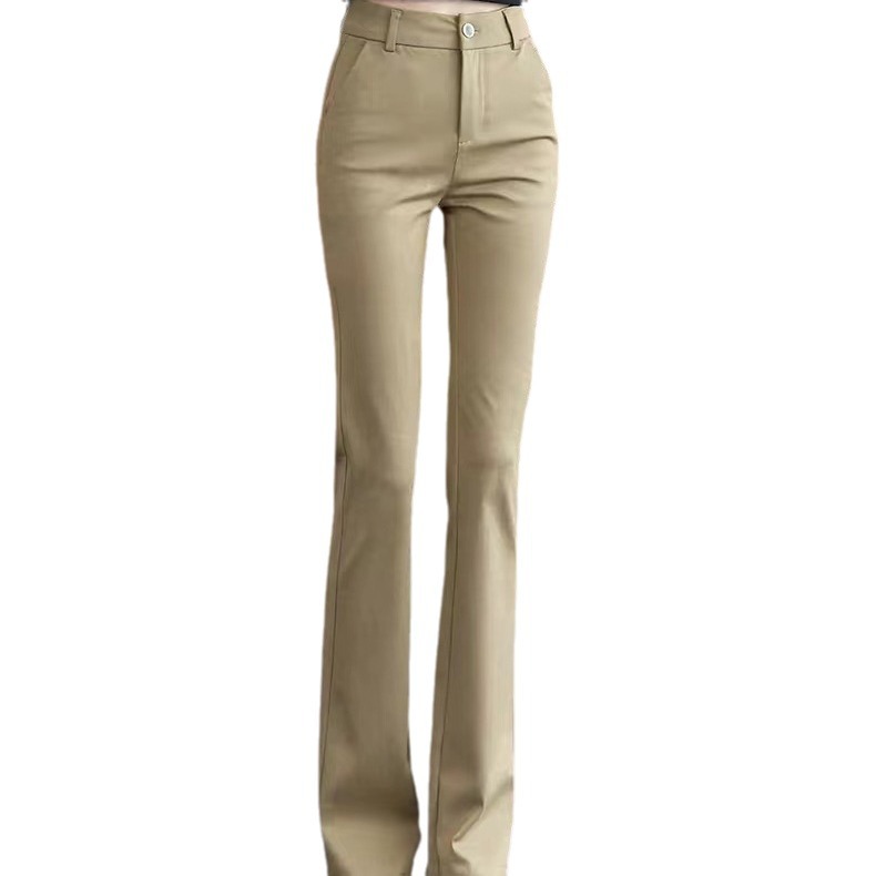 Pantalón Chino Flare  | Pantalones Mujer Mujer Camel