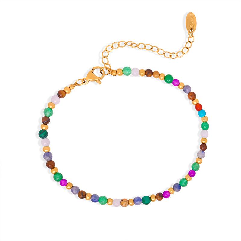 Pulsera Letra C Piedras Multicolores  | Bisutería Mujer Accesorios Bisutería