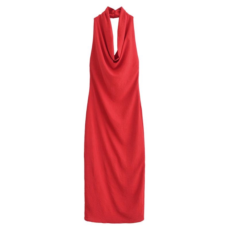 Vestido Midi Velvet Cuello Halter  | Vestidos Y Monos Mujer Mujer Mujer