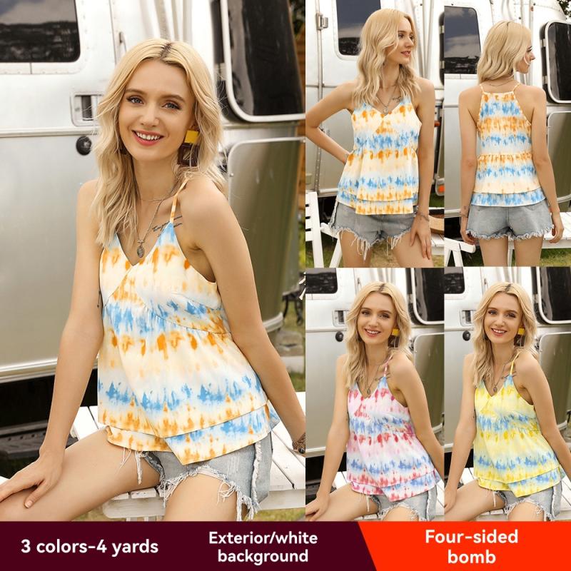 Vestido Mini Volantes Print  | Vestidos Y Monos Mujer Mujer Beige