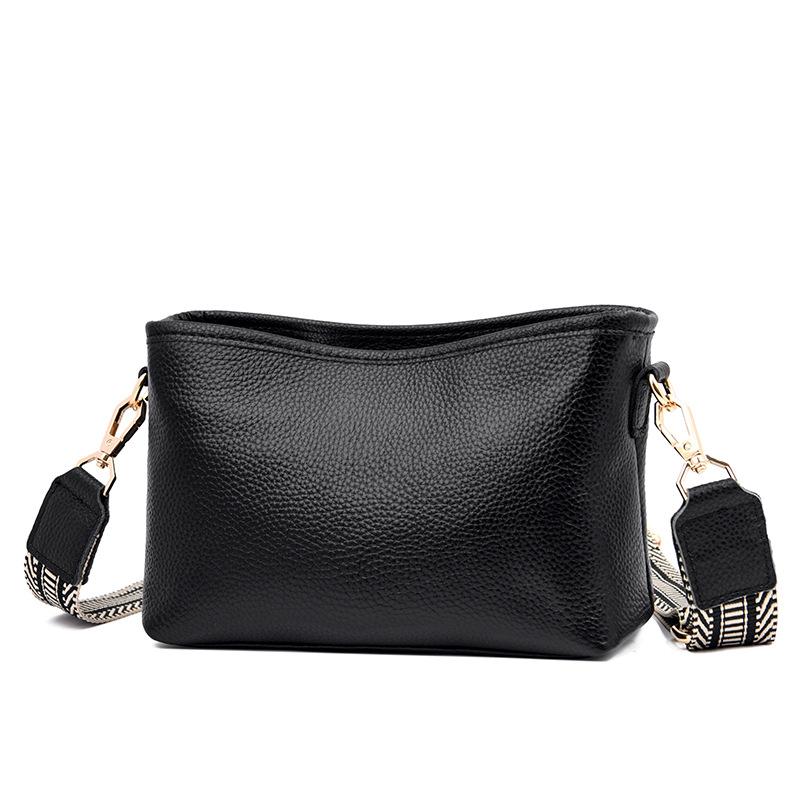 Bolso Trapecio Mediano Piel Negro  | Bolsos Mujer Accesorios Bolsos